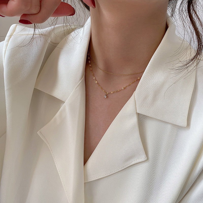 Titanium Steel Necklace for Women - Gold Layered Chain