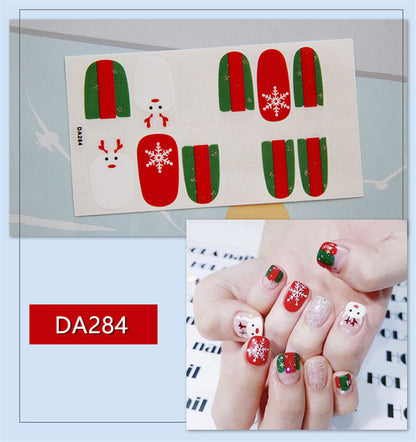 Christmas Nail Polish Film Stickers for Full Nails