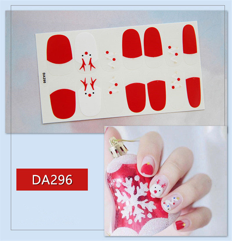 Christmas Nail Polish Film Stickers for Full Nails