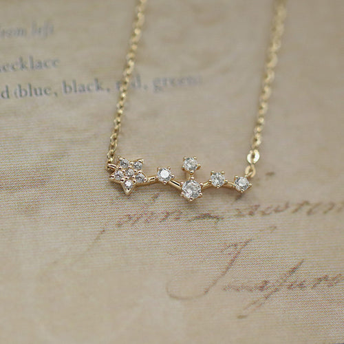 Starry Sky S925 Sterling Silver Heart Necklace for Girls