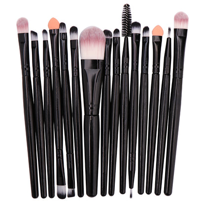15-Piece Makeup Brush Set for Eyeshadow and Beauty