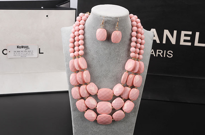 Flower Necklace Jewelry Set