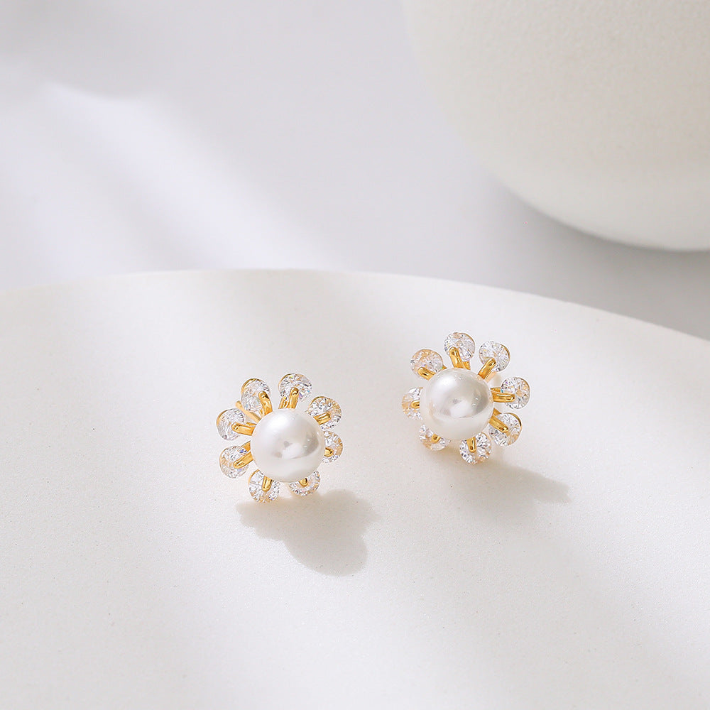 Korean Style S925 Silver Pearl Earrings for Women