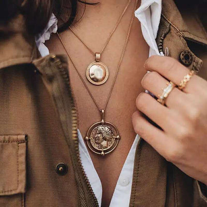 Alloy Multi-Layer Necklace with Star and Moon Pendant