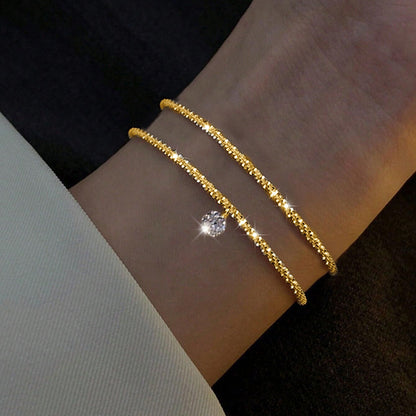 Gold and Silver Rhinestone Women's Bracelet Jewelry