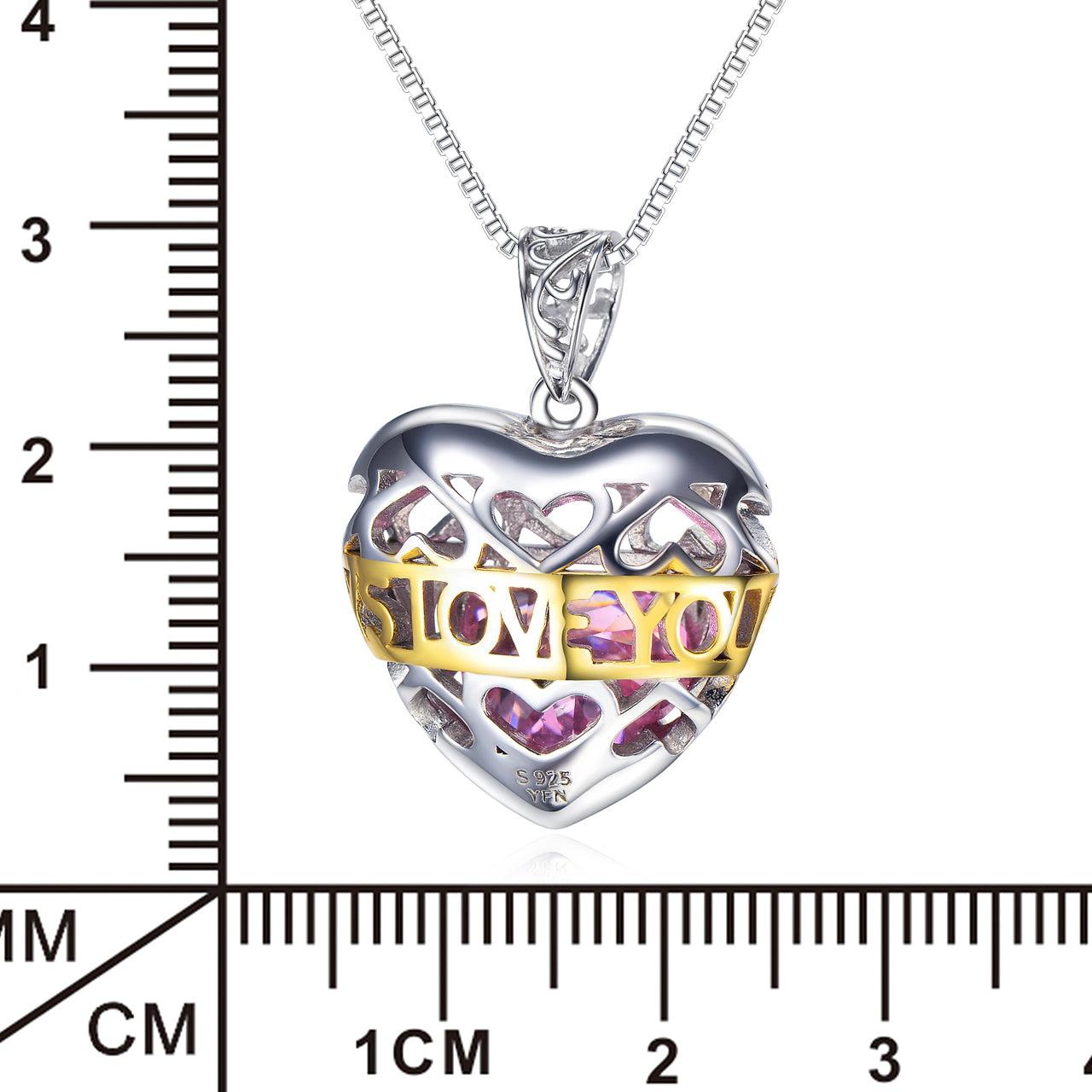 Heart Necklace for Women with Chain Pendant