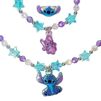 Girls Jewelry Set 3 Piece Princess Toys | Jewelry Set Box with Beaded Necklace for Girls - Toddler Bracelets and Girls Ring | Toddler Girl Toys | Kids Jewelry for Girls | Princess Dress up Ages 3+