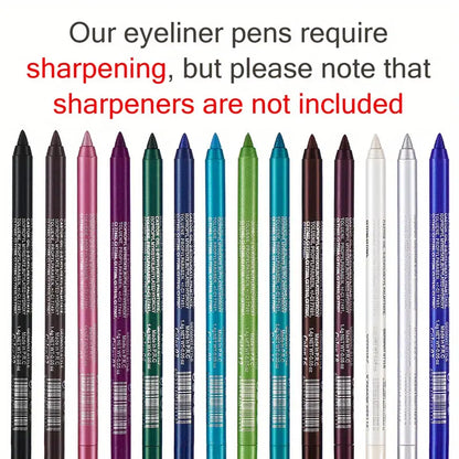 14-Color Waterproof Eyeliner Pencil for Makeup Looks
