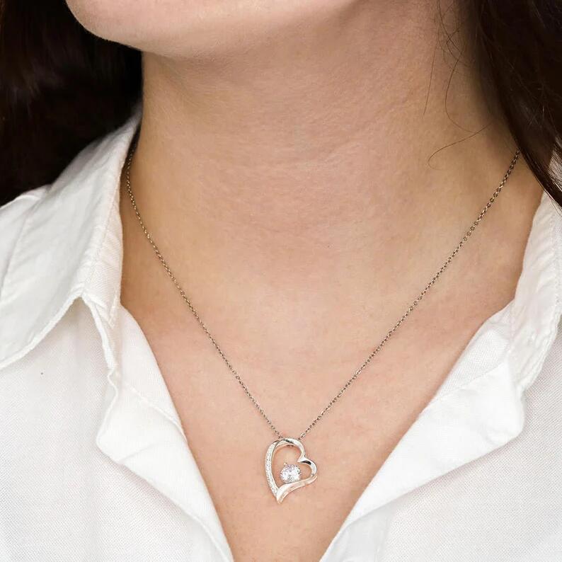 Simple Love Pendant Hollow Heart Necklace for Women