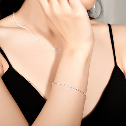 Starry Sky Flower Bracelet for Women - Silver Plated