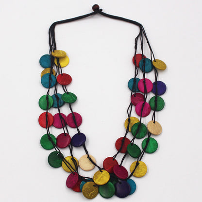 Bohemian Style Multi-Layer Colorful Bead Necklace