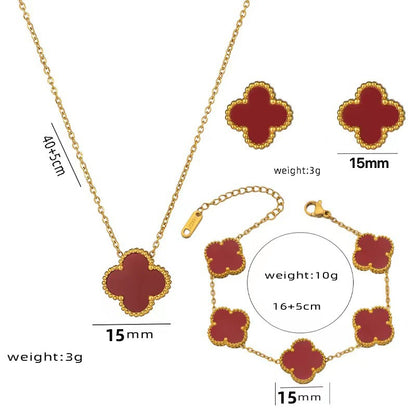 High-End Four Leaf Clover Titanium Steel Necklace
