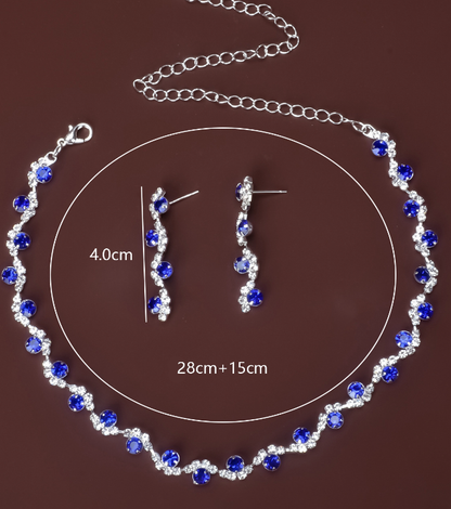 Korean Style Bride Necklace, Wedding Jewelry Set