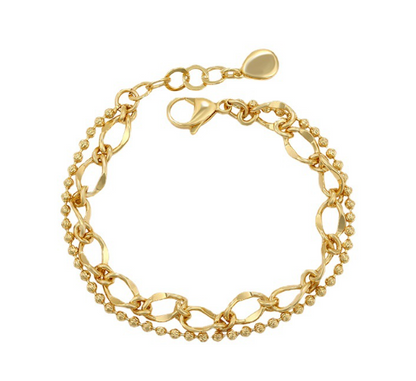 Trendy Gold Double Layer Choker Necklace