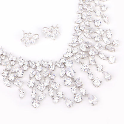 Elegant Bride Jewelry Set with Necklace and Earrings