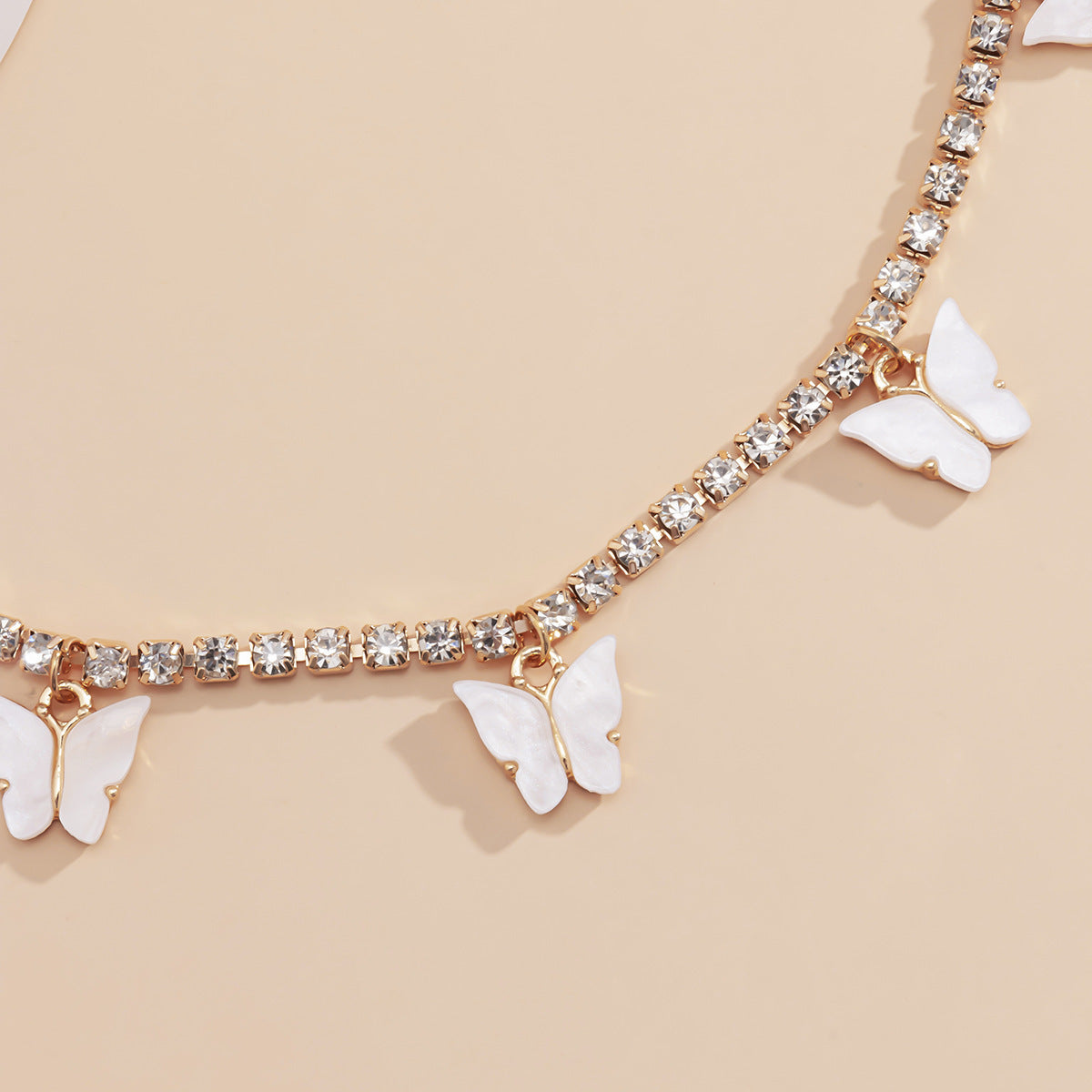 Acrylic Butterfly Necklace with Vintage Style Design