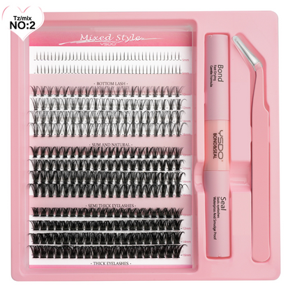 Thick False Eyelashes Set