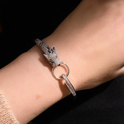 Leopard Diamond Rose Gold Ring Bracelet
