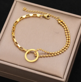 18K Gold-Plated Infinity Bracelet (One Piece)
