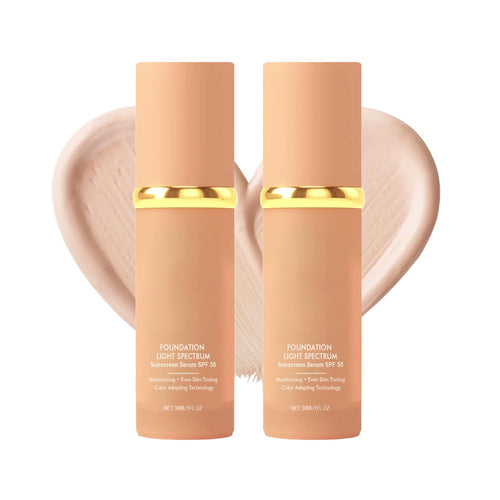 4 in 1 Foundation Liquid，Hydrating Medium full coverage concealer，Medium Full Coverage Concealer Foundation Liquid with SPF 50+，Hydrating Concealer Makeup Longwearing & Waterproof(2 PCS)