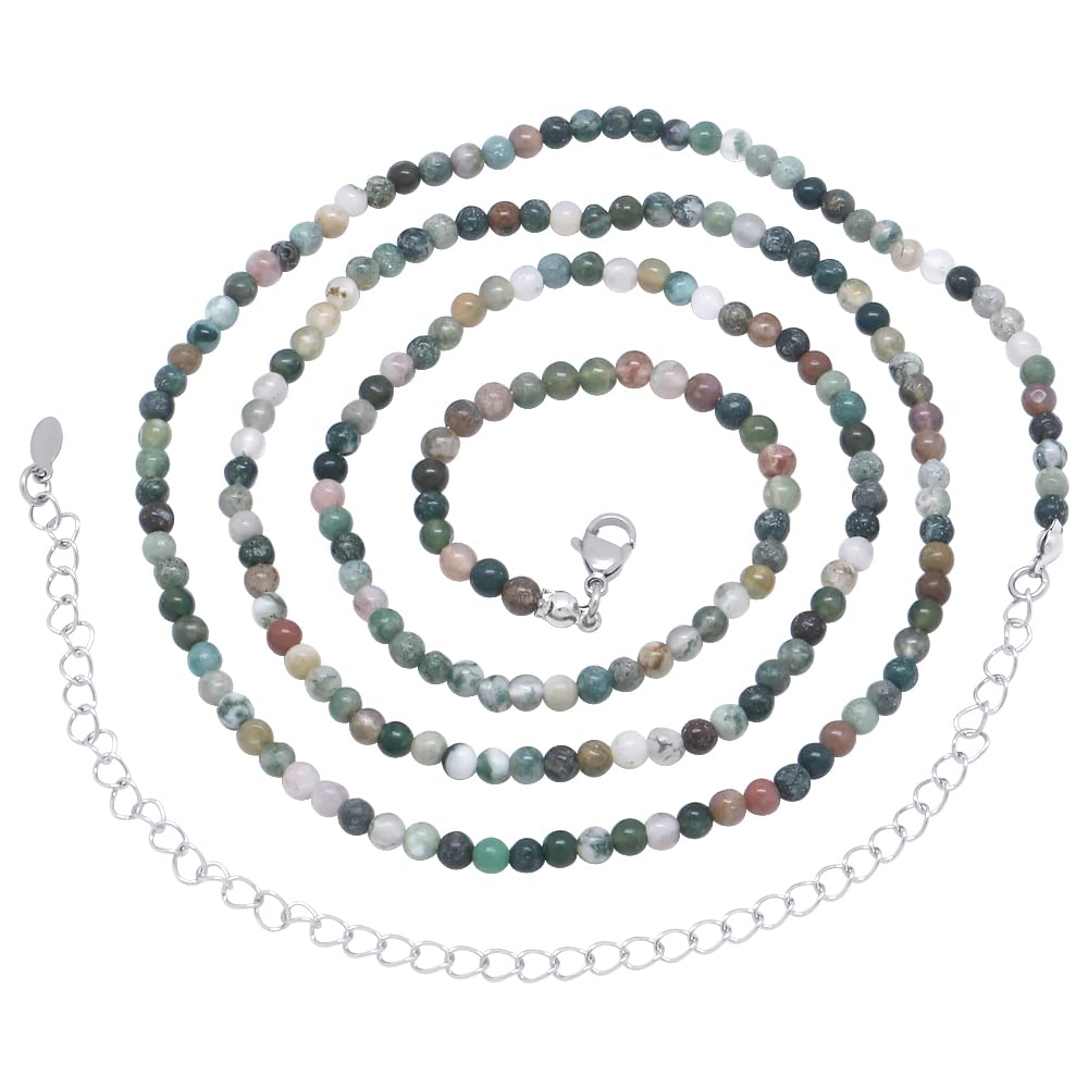 Waist Beads for Women Gemstone Belly Chain Adjustable Beach Waist Jewelry Body Accessories for Women Girls Crystal Beaded Waist Chains (Indian Agate)