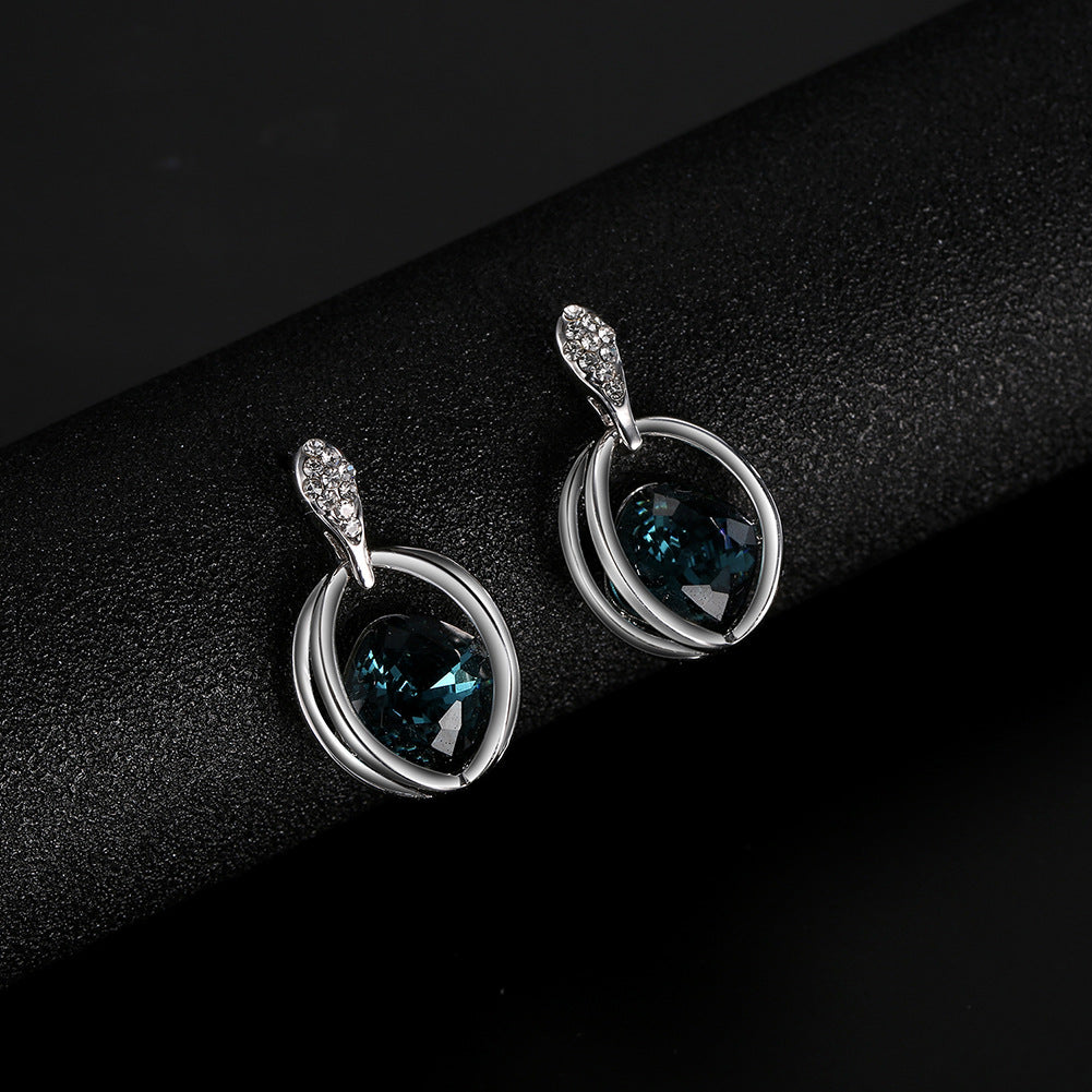 Crystal Jewelry Set for Bride: Necklace & Earrings