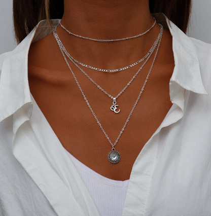 Fashionable Layered Turquoise Pendant Necklace for Women