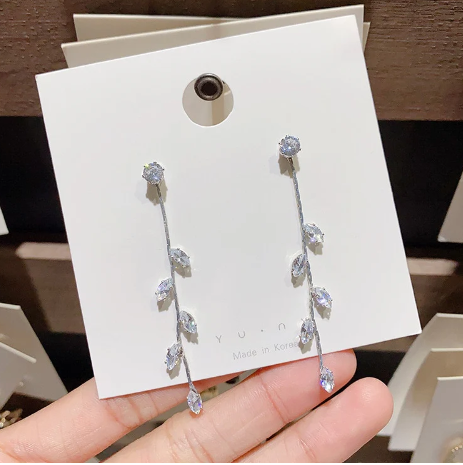 Pearl Earrings with Zirconia and S925 Silver Posts (Pair)
