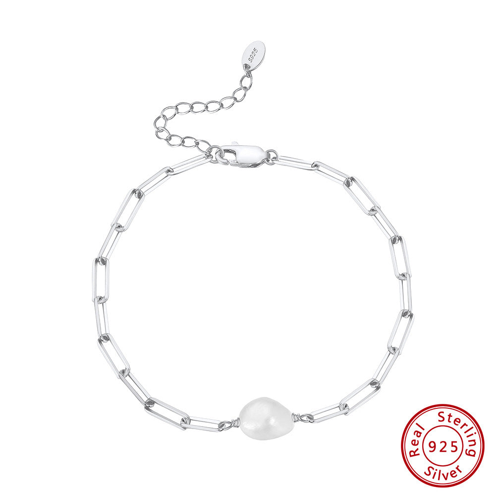 S925 Sterling Silver Freshwater Pearl Bracelet
