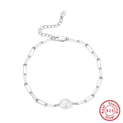 S925 Sterling Silver Freshwater Pearl Bracelet