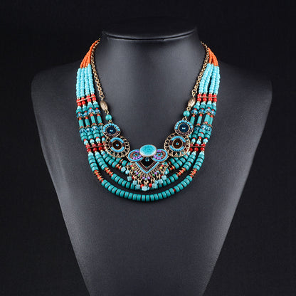 Fashionable Ethnic Style Statement Necklace - New 15 Styles