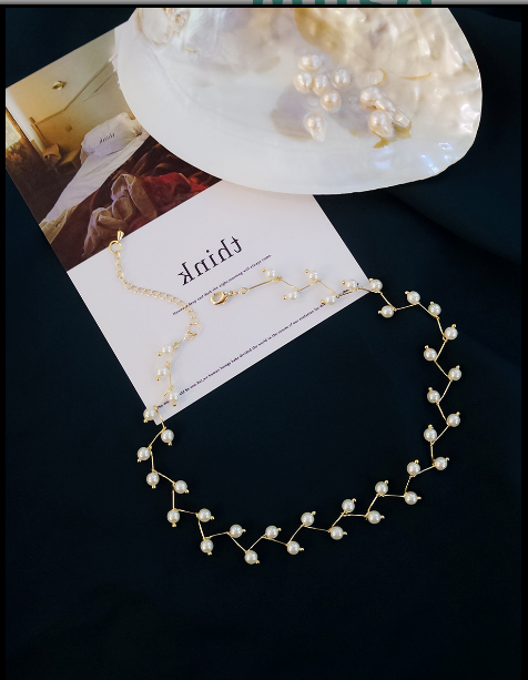 Minimalist Pearl Choker Necklace with Korean Style