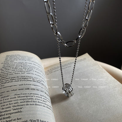 Titanium Steel Necklace for Women - Layered Design