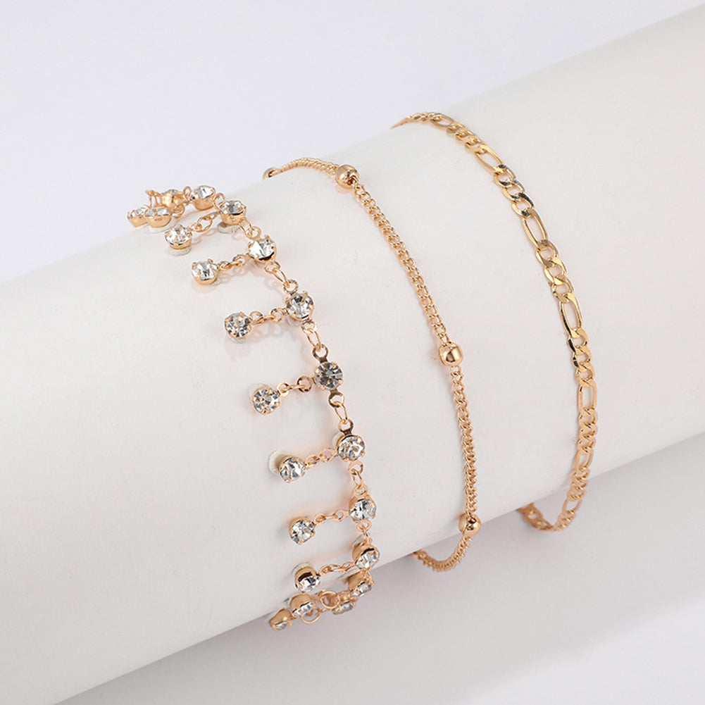Chic Simple Beaded Anklet with Tassel and Pendant