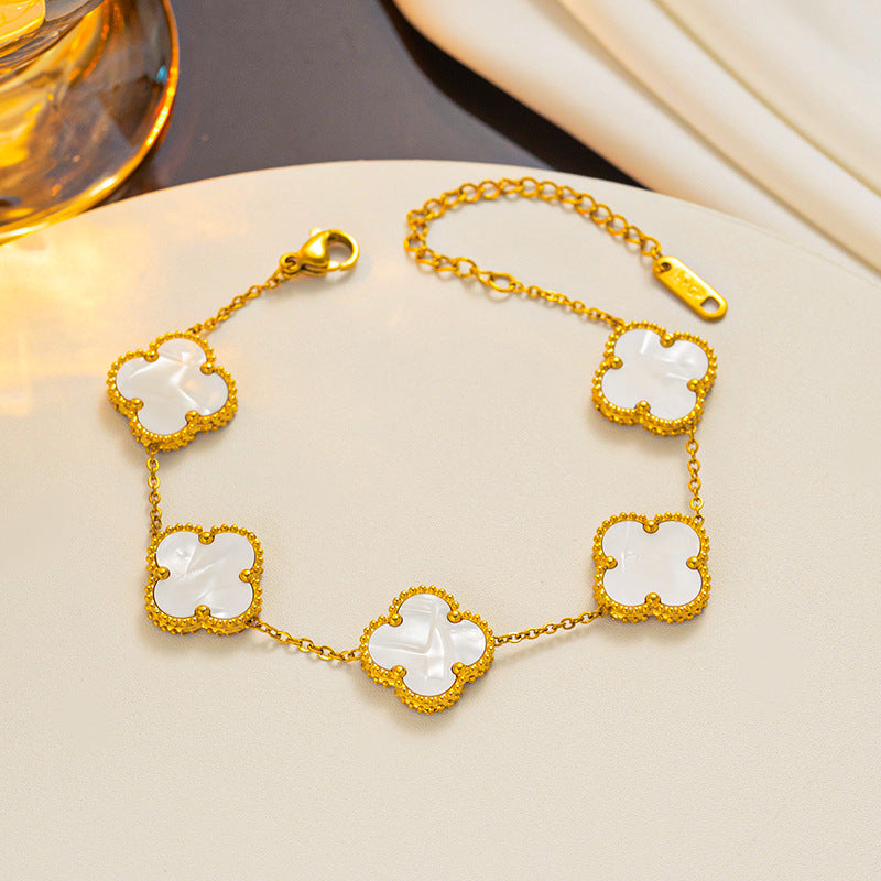 High-End Four Leaf Clover Titanium Steel Necklace