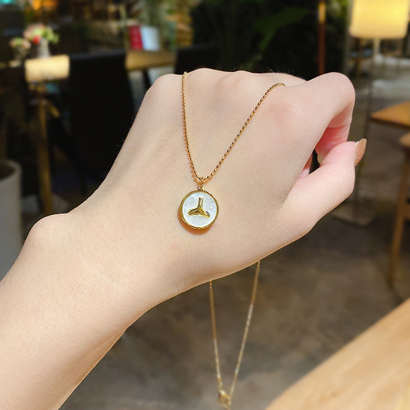 Minimalist Titanium Steel Pearl Heart Pendant Necklace