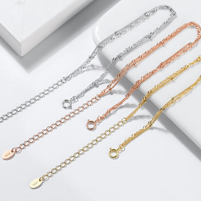 S925 Silver Adjustable Twisted Starry Sky Bracelet