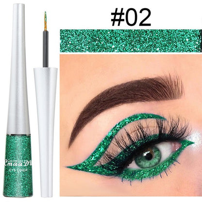 16 Colors Waterproof Glitter Eyeliner for Halloween Makeup