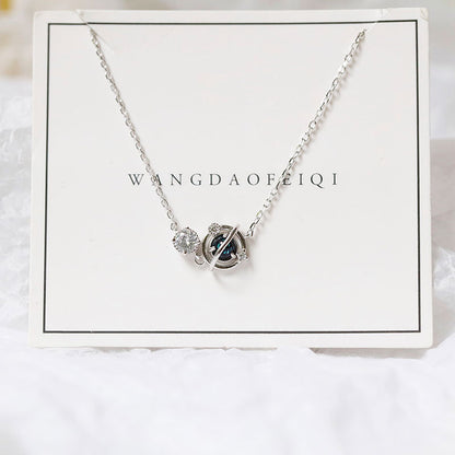 S925 Silver Cosmic Starry Sky Planet Bracelet for Women