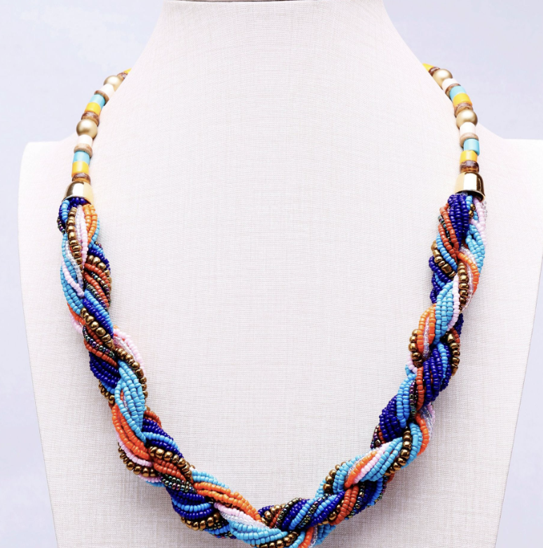 Bohemian Multi-Colored Beaded Necklace (Ethnic Style)