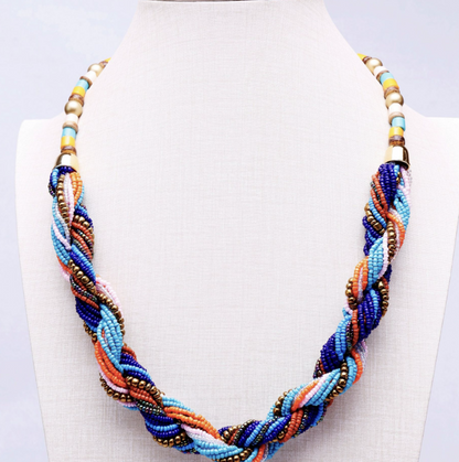 Bohemian Multi-Colored Beaded Necklace (Ethnic Style)