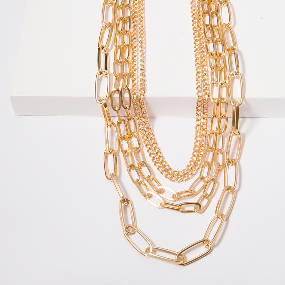 Layered Chain Necklace - Vintage Punk Style for Women