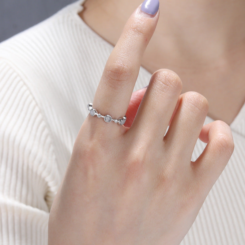 S925 Silver Opal Ring for Women