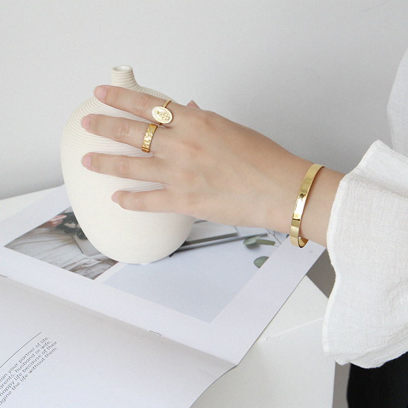 Women's Silver Jewelry - Open Cuff Bracelet in Gold