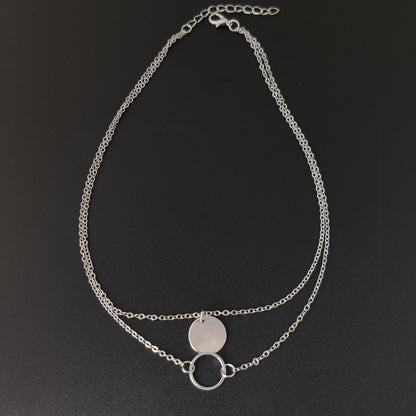 Multilayer Sequin Pendant Necklace for Women