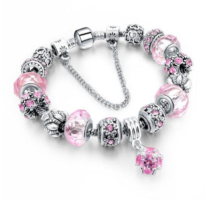 Crystal and Glass Bead DIY Bracelet