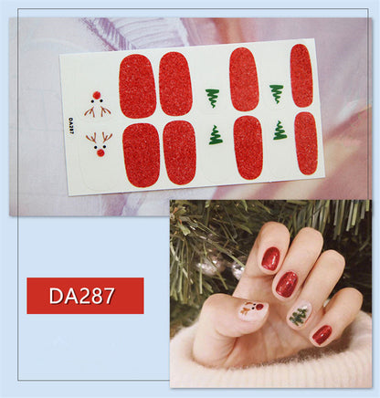 Christmas Nail Polish Film Stickers for Full Nails