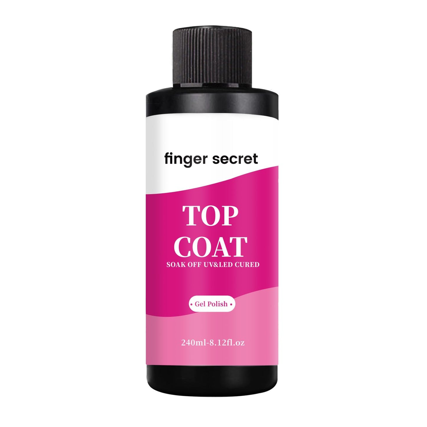 finger secret Gel Top Coat240ml/8fl.oz Top CoatTop Coat Gel PolishGel Nail Top CoatTop Coat Gel Nail Polish for Nail Art Manicure DIY