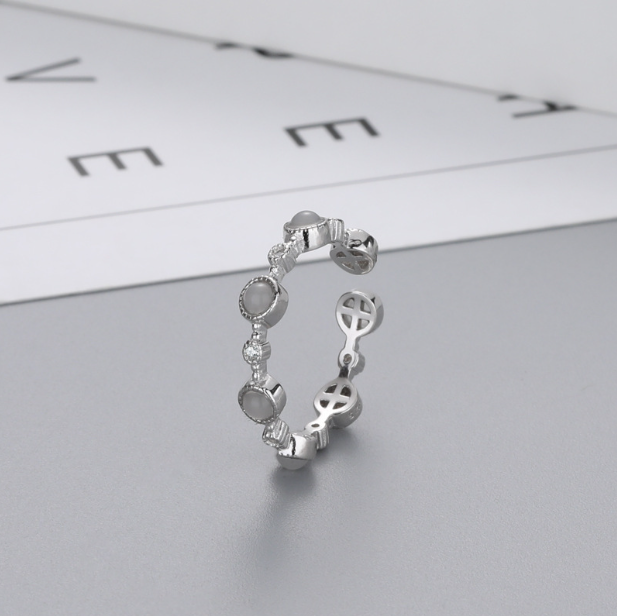 S925 Silver Opal Ring for Women