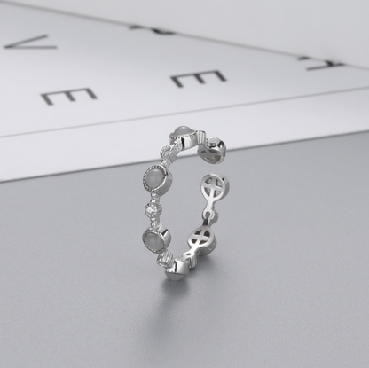 S925 Silver Opal Ring for Women